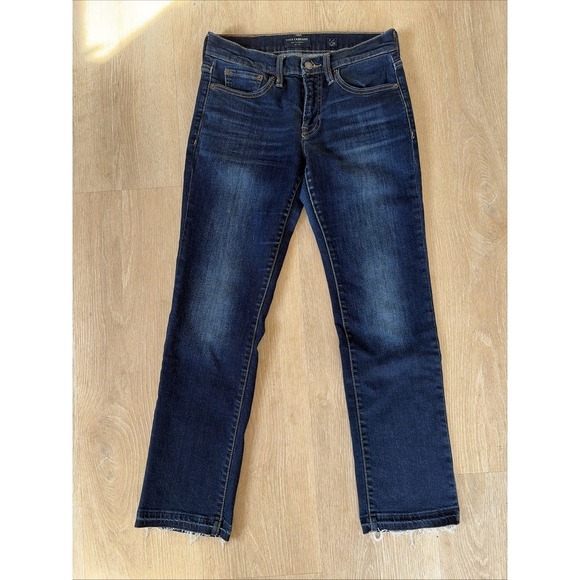 Lucky Brand Denim - LUCKY BRAND Sweet Straight Mid Rise Women's Jeans Size 6/28 Blue Raw Hem Denim